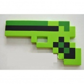 Пистолет Пиксельный зеленый 24см